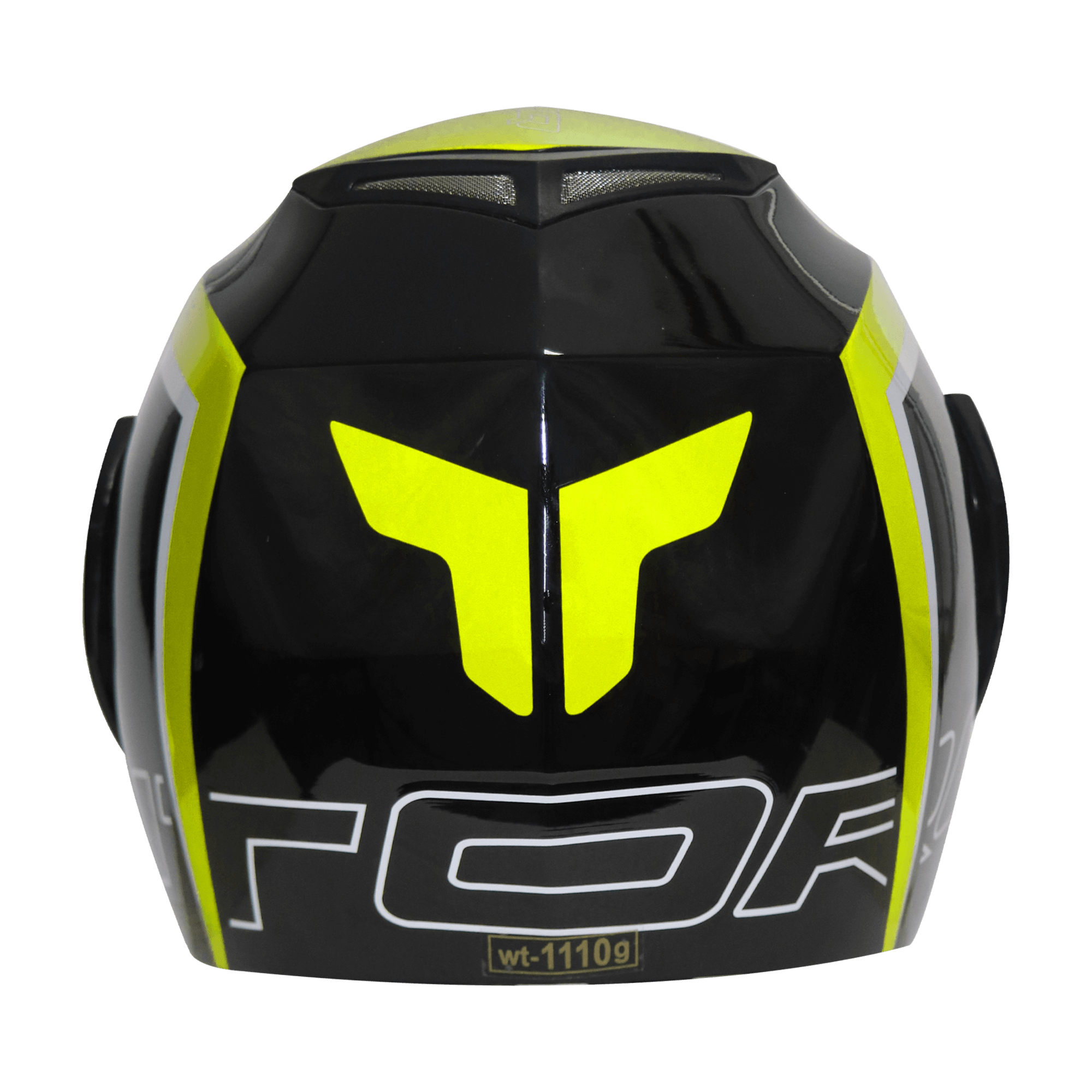 TVS Ntorq Flip-up Helmet, Color: Neon & Black - ISI Certified